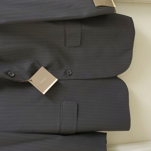 New with tags Merona Navy Stripe men's blazer size 44 regular - Picture 3 of 9